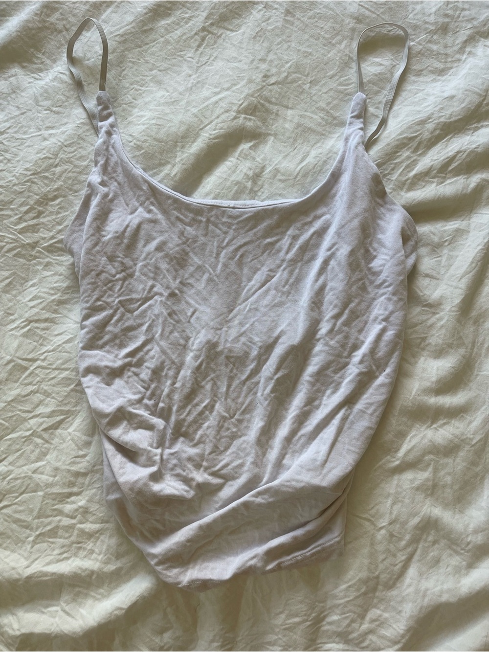 Women's White Spaghetti Strap Cami Top